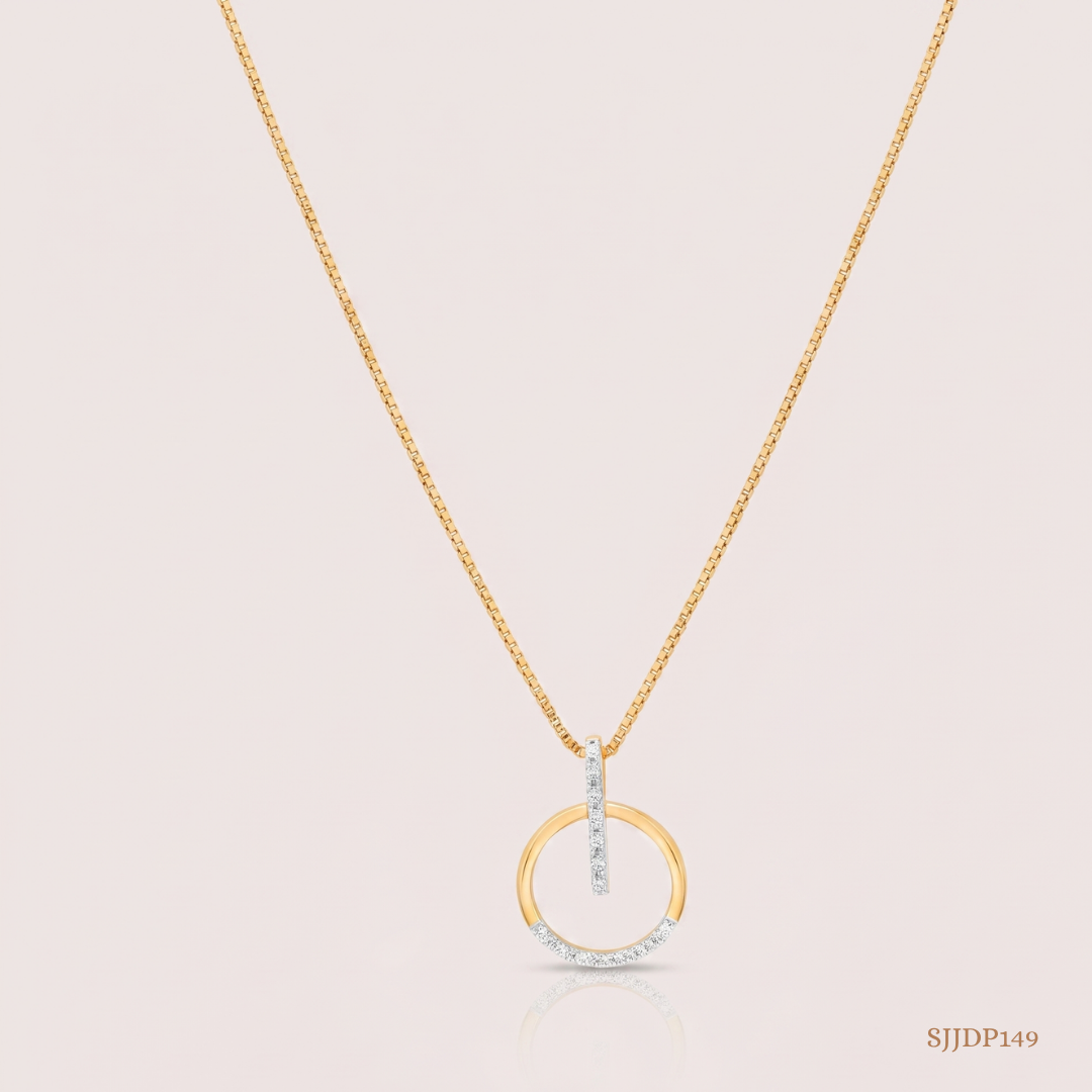 SJJDP149 | Glitzy Loop Diamond Contemporary Pendant