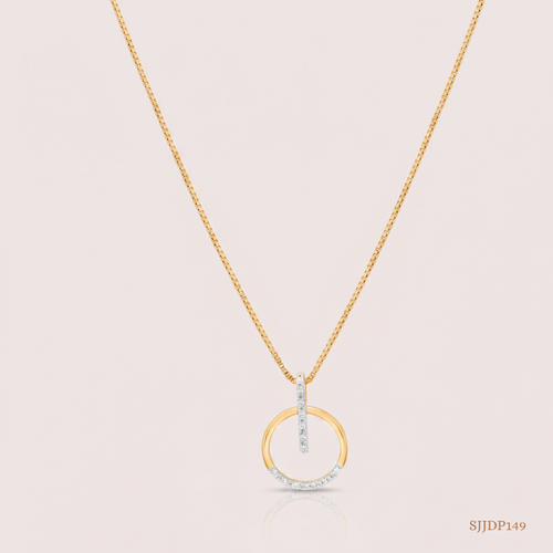 SJJDP149 | Glitzy Loop Diamond Contemporary Pendant