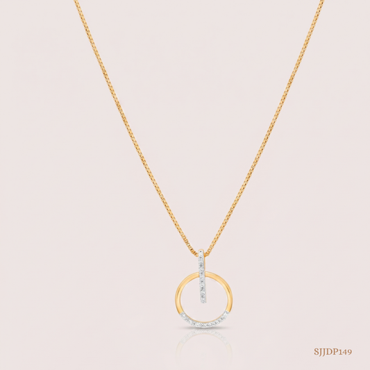 SJJDP149 | Glitzy Loop Diamond Contemporary Pendant