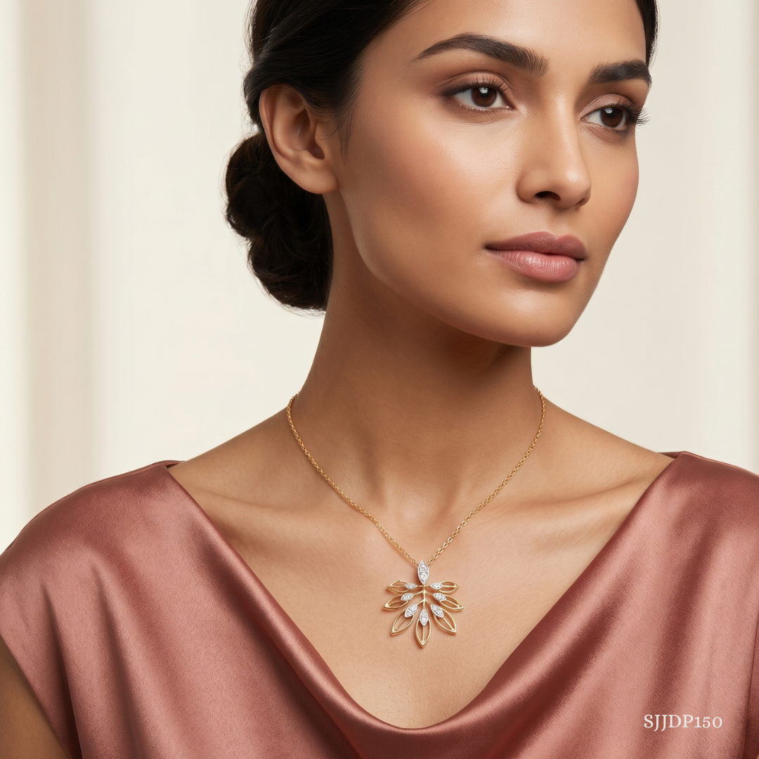SJJDP150 | Foliage Diamond Designer Pendant