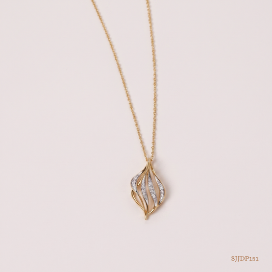 SJJDP151 | Draped Elegance Diamond Statement Pendant