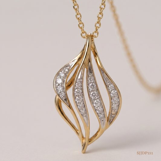 SJJDP151 | Draped Elegance Diamond Statement Pendant