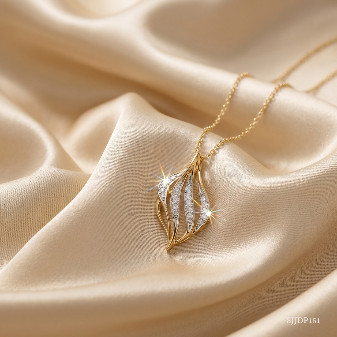 SJJDP151 | Draped Elegance Diamond Statement Pendant