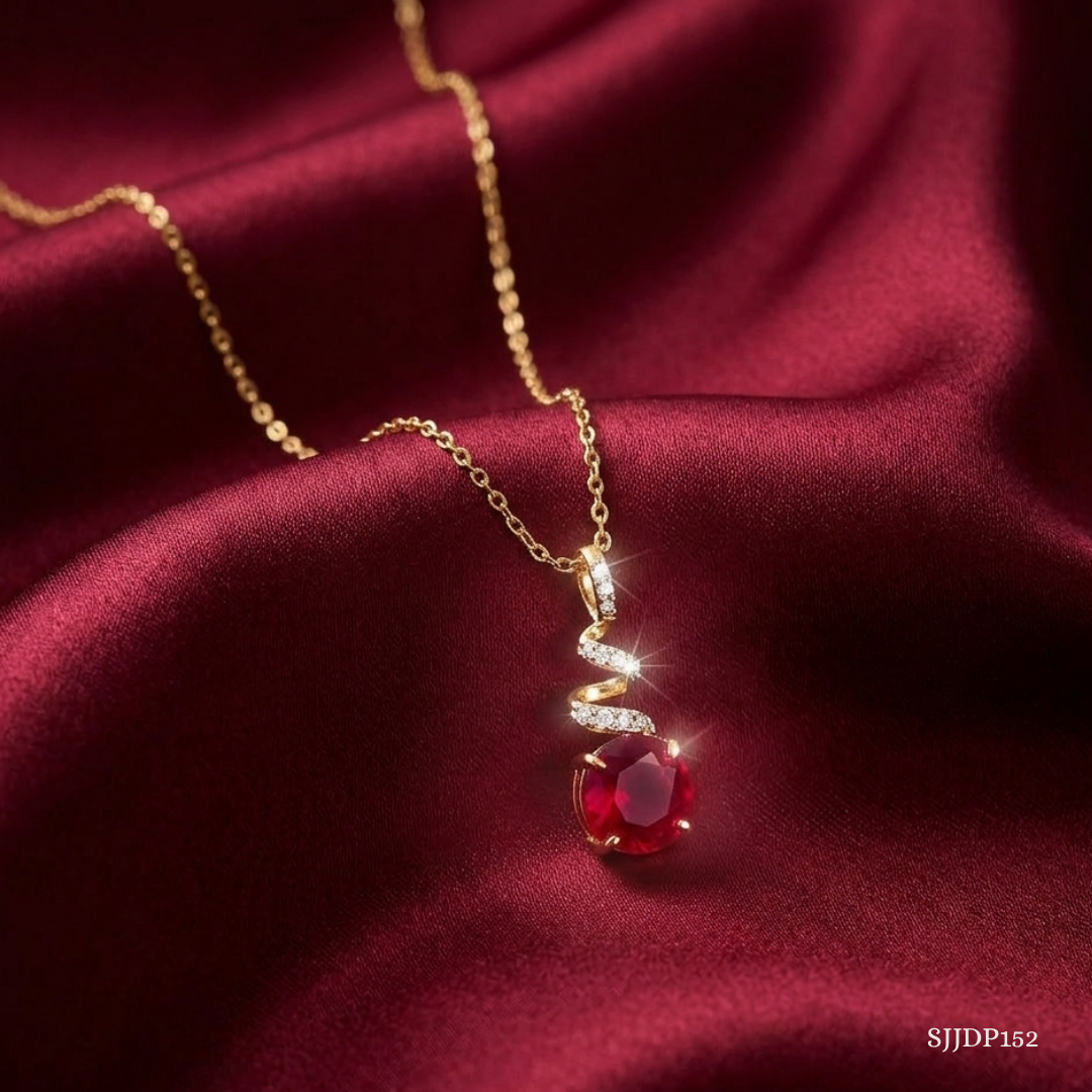 SJJDP152 | Classic Ruby Diamond Designer Pendant