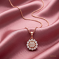 SJJDP153 | Chic Rosette Diamond Floral Pendant