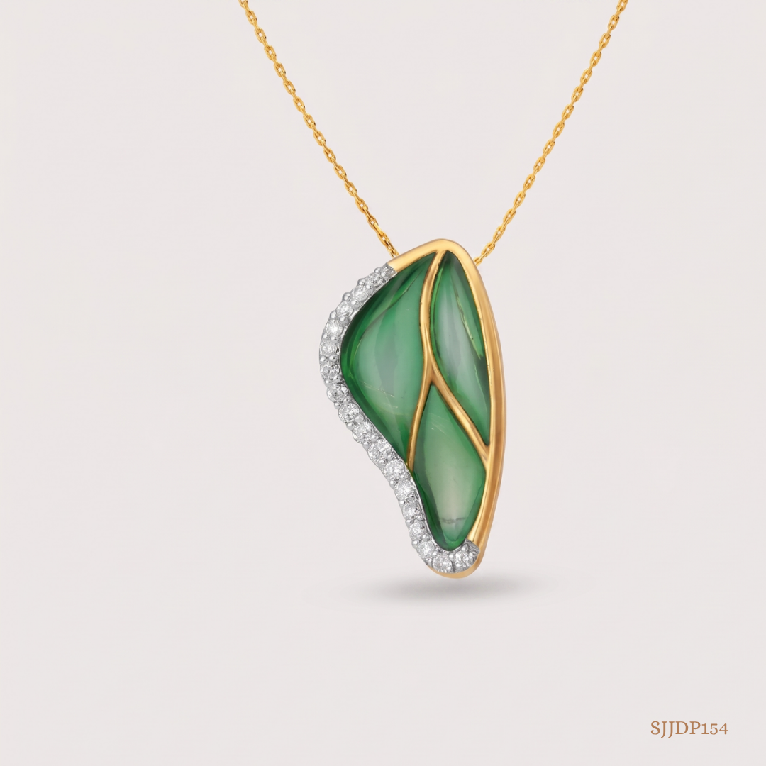 SJJDP154 | Winged Elegance Diamond Designer Pendant