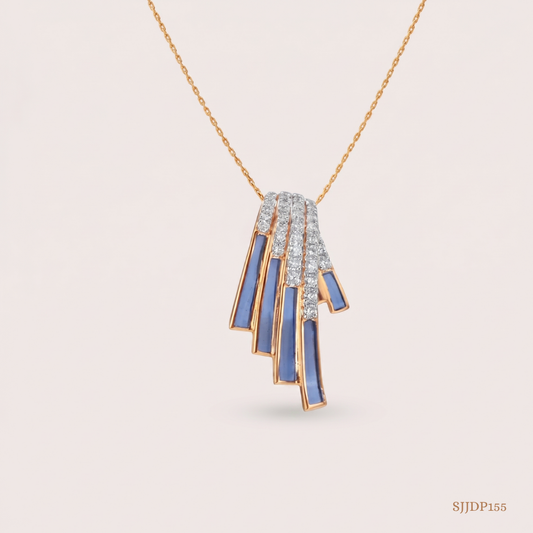 SJJDP155 | Sculpted Wing Diamond Contemporary Pendant