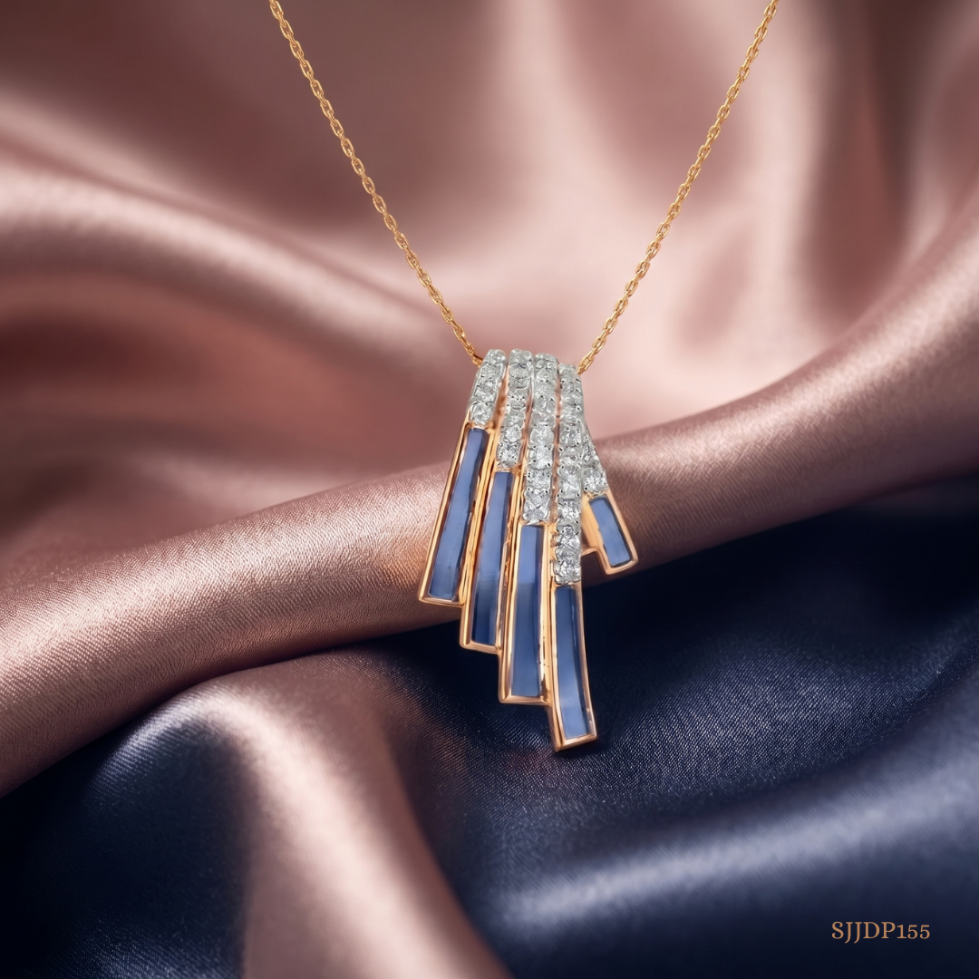 SJJDP155 | Sculpted Wing Diamond Contemporary Pendant