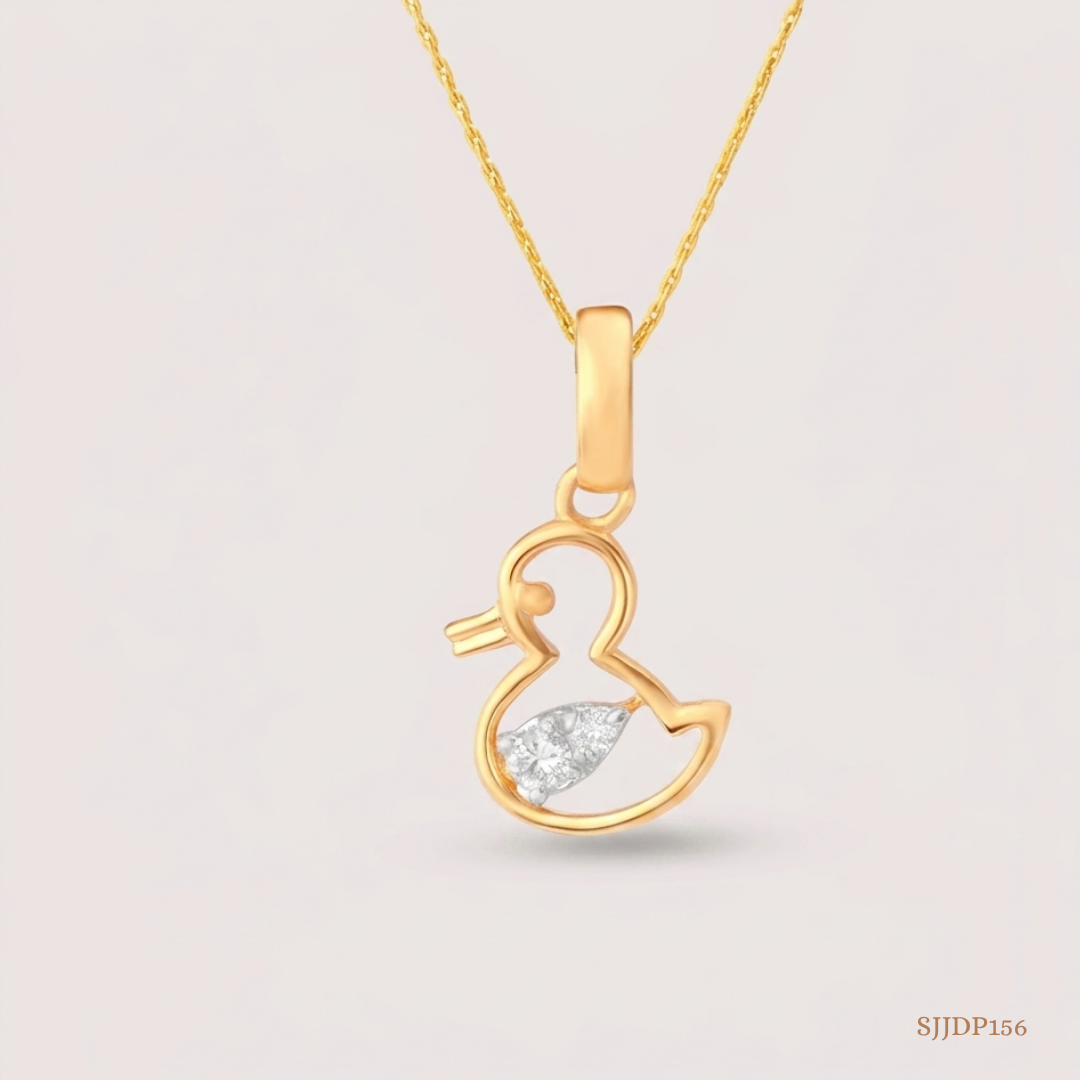 SJJDP156 | Little Duckling Diamond Kids Pendant