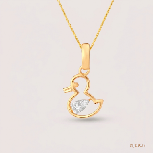 SJJDP156 | Little Duckling Diamond Kids Pendant