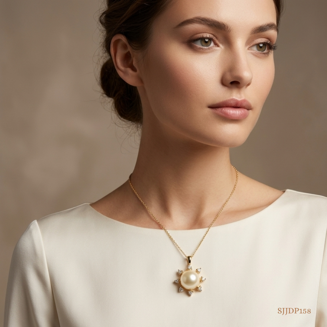 SJJDP158 | Sun Inspired Diamond Statement Pendant