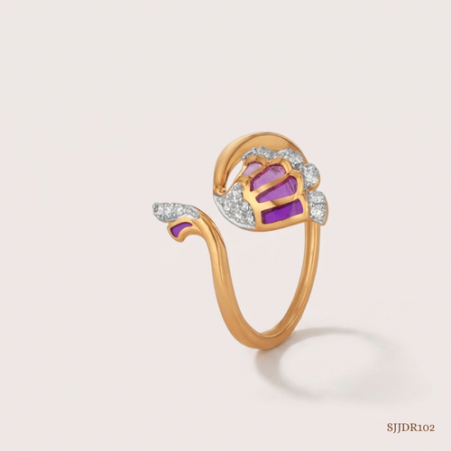 SJJDR102 | Flutter Wing Diamond Designer Ring