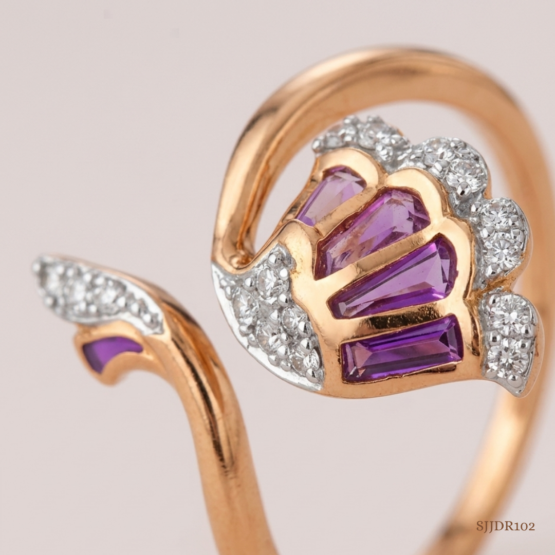 SJJDR102 | Flutter Wing Diamond Designer Ring