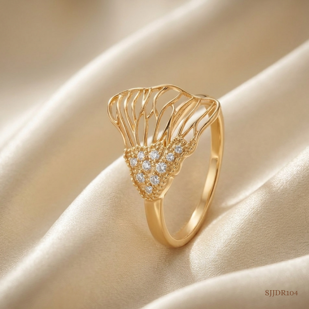 SJJDR104 | Luminous Drift Diamond Elegant Ring