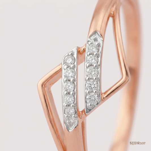 SJJDR107 | Geometric Overlap Diamond Modern Ring