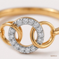 SJJDR108 | Classy Interlink Diamond Statement Ring