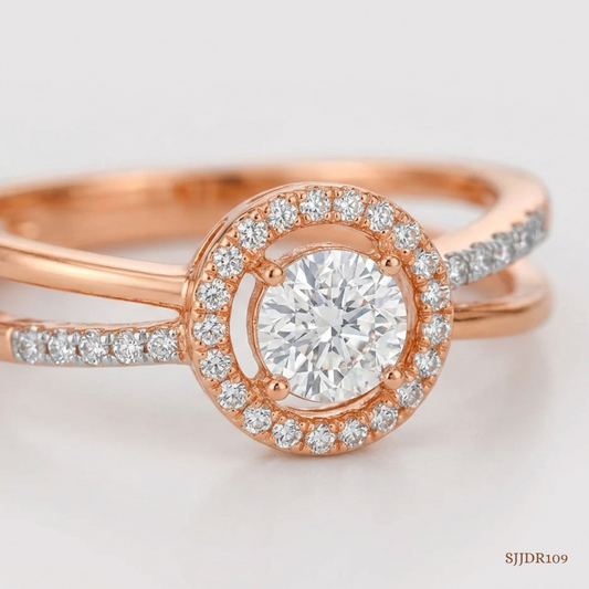 SJJDR109 | Blush Circle Diamond Elegant Ring