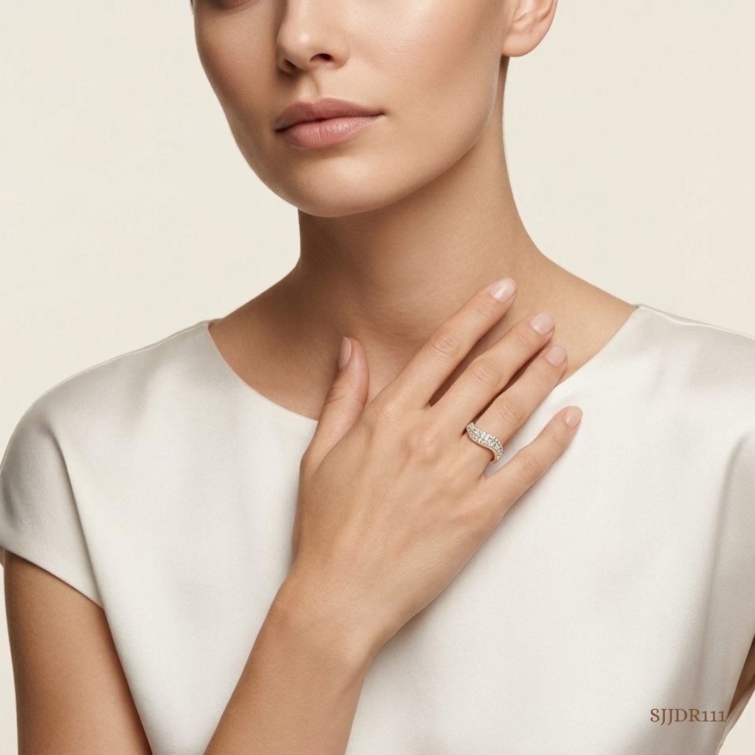 SJJDR111 | Sparkle Tide Diamond Contemporary Ring