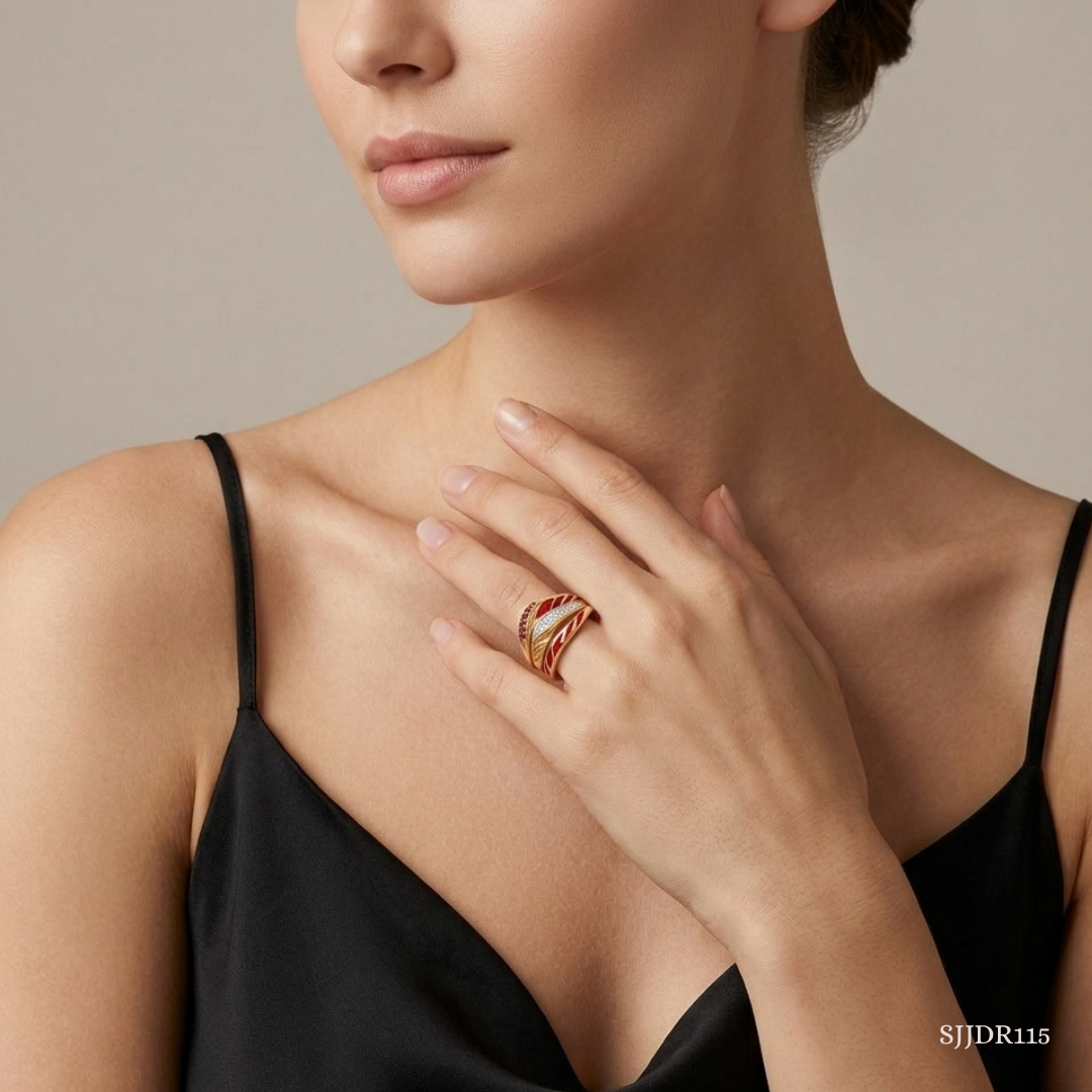 SJJDR115 | Stepping Stackable Diamond Fashion Ring