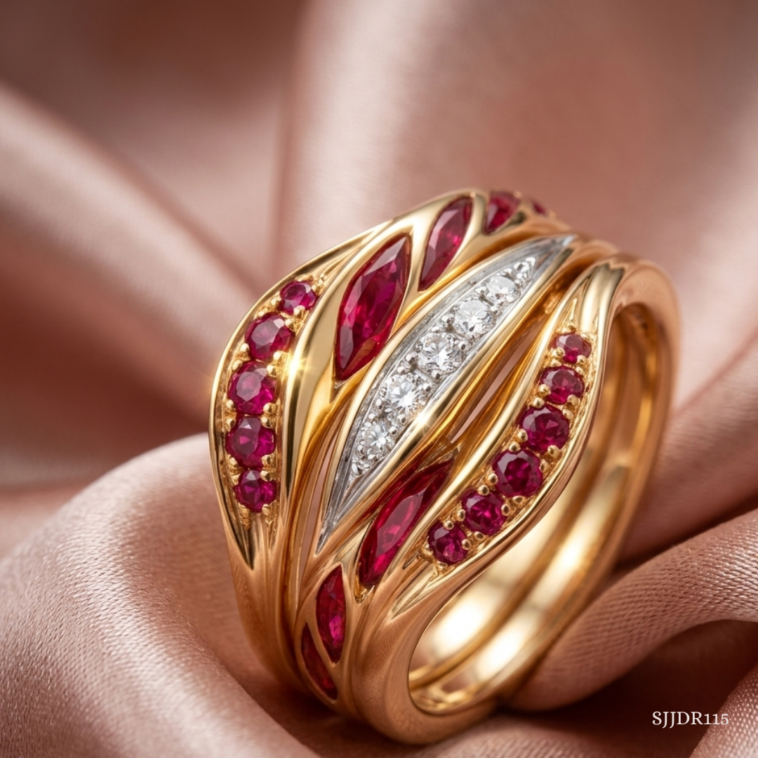 SJJDR115 | Stepping Stackable Diamond Fashion Ring