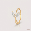 SJJDR119 | Whispering Leaf Diamond Nature Ring