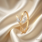 SJJDR119 | Whispering Leaf Diamond Nature Ring