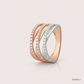 SJJDR124 | Interlace Waves Diamond Contemporary Ring