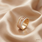 SJJDR124 | Interlace Waves Diamond Contemporary Ring
