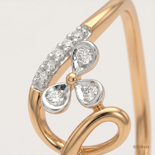SJJDR125 | Flowing Vine Diamond Designer Ring