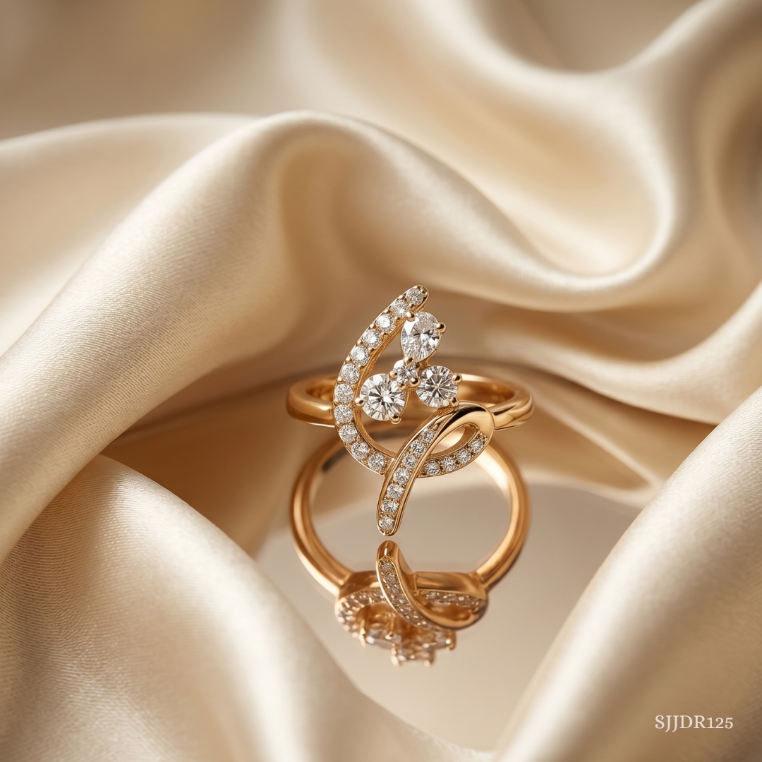 SJJDR125 | Flowing Vine Diamond Designer Ring