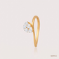 SJJDR126 | Petal Arc Diamond Floral Ring