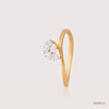 SJJDR126 | Petal Arc Diamond Floral Ring