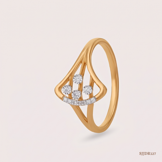 SJJDR127 | Luna Curve Diamond Contemporary Ring
