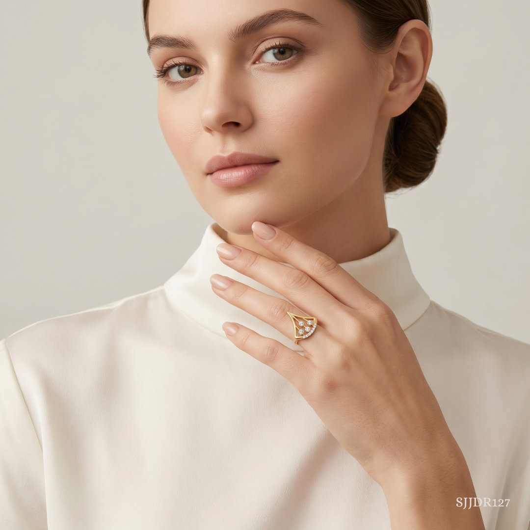 SJJDR127 | Luna Curve Diamond Contemporary Ring