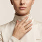 SJJDR128 | Geometric Bow Diamond Modern Ring