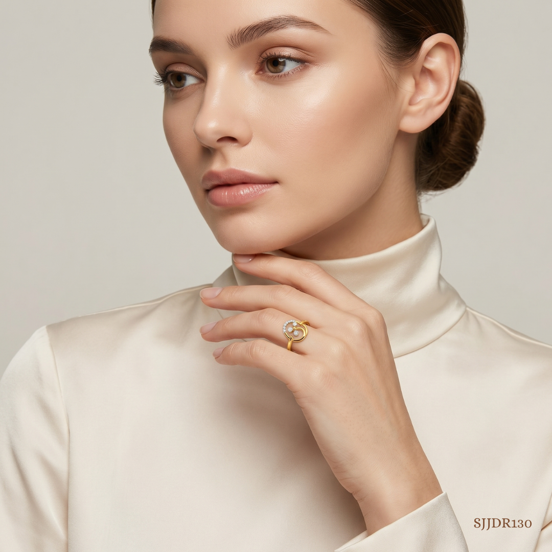 SJJDR130 | Orbit Bloom Diamond Statement Ring