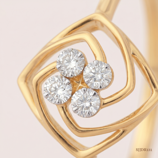 SJJDR131 | Framed Spark Diamond Statement Ring