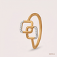 SJJDR132 | Linked Square Diamond Contemporary Ring