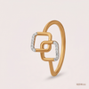 SJJDR132 | Linked Square Diamond Contemporary Ring