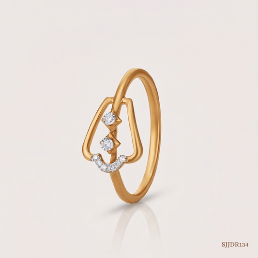 SJJDR134 | Linear Spark Diamond Modern Ring