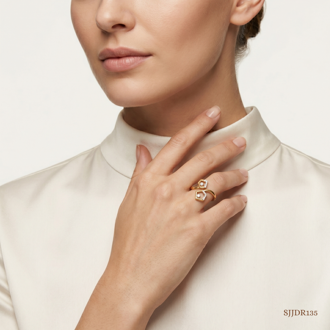SJJDR135 | Bloom Halo Diamond Floral Ring