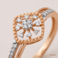 SJJDR138 | Sunburst Frame Diamond Statement Ring