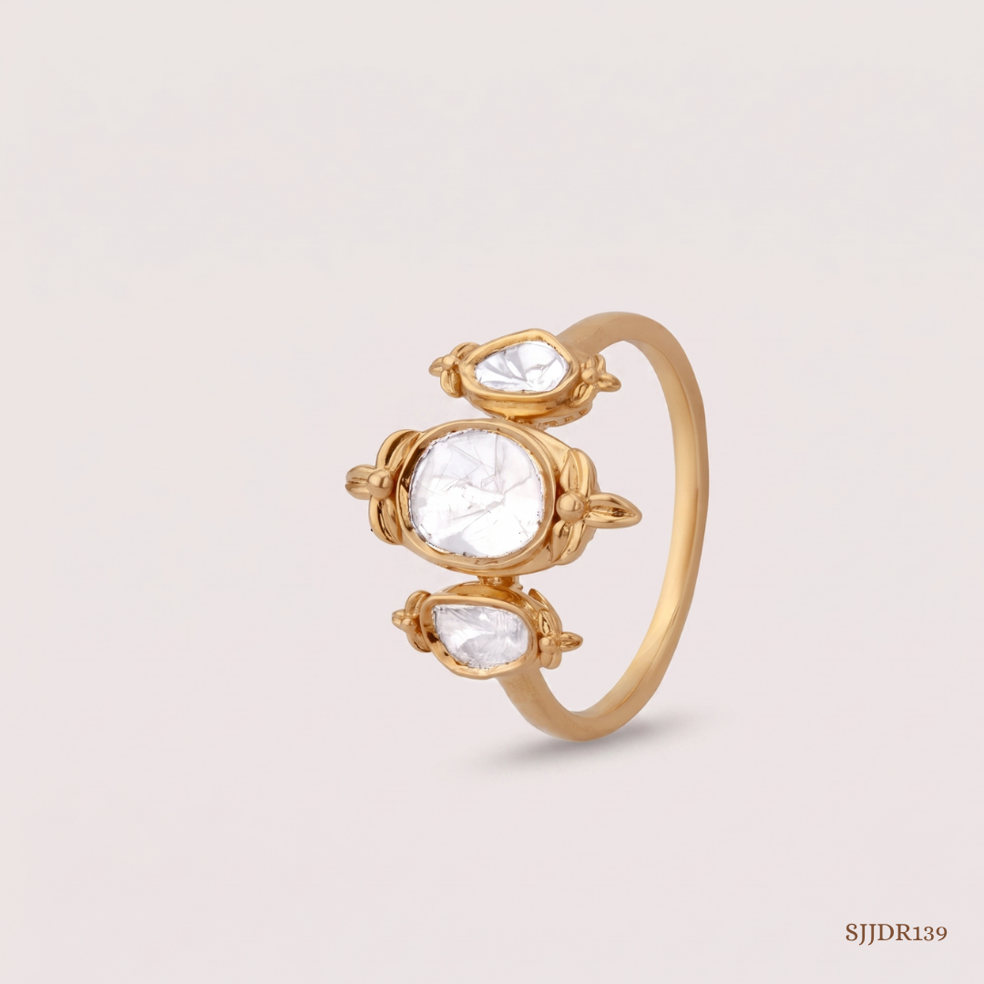 SJJDR139 | Vintage Aura Gold Statement Ring