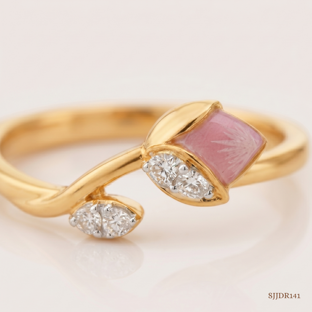 SJJDR141 | Blush Vine Diamond Designer Ring