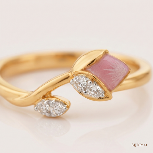 SJJDR141 | Blush Vine Diamond Designer Ring