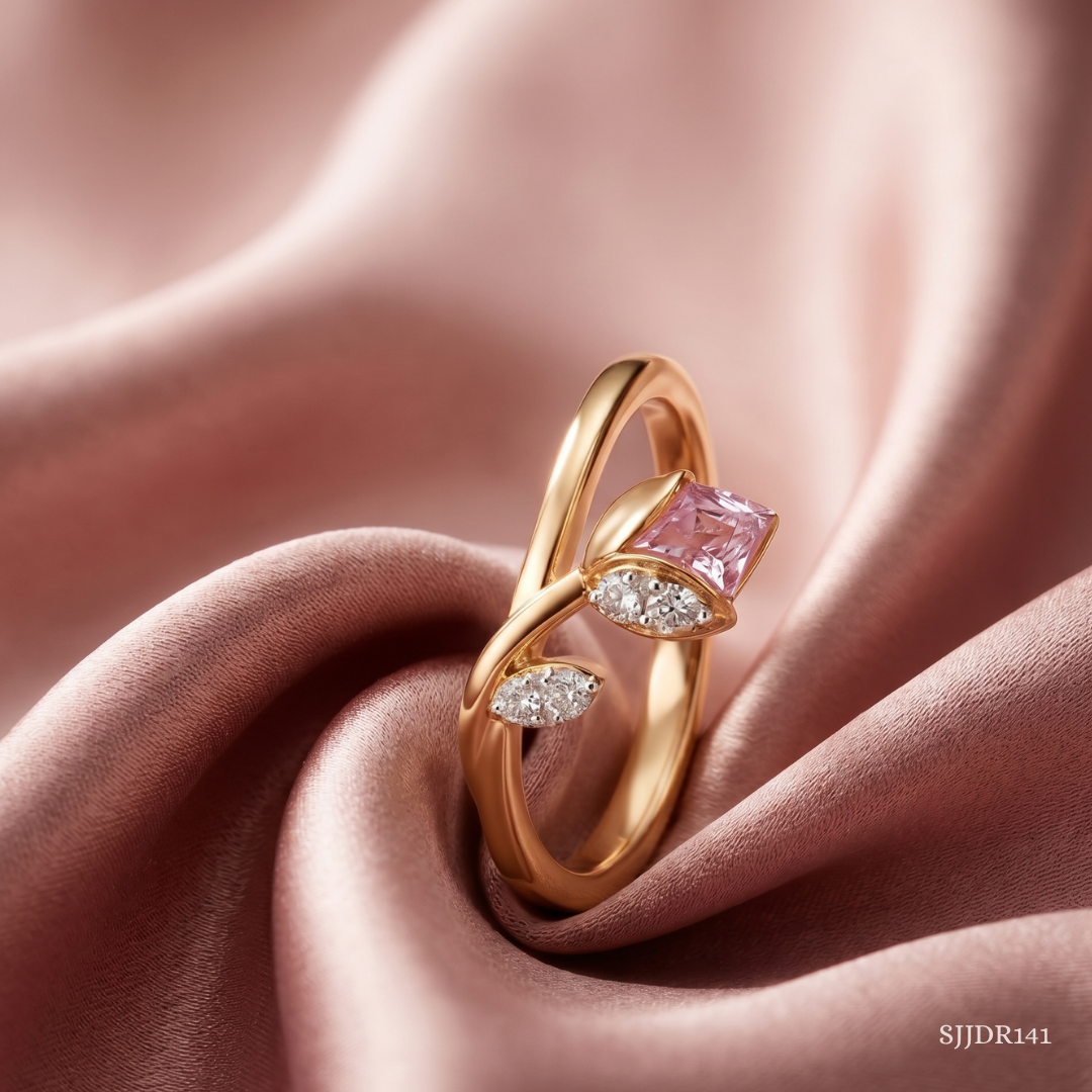 SJJDR141 | Blush Vine Diamond Designer Ring
