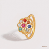 SJJDR147 | Majestic Navratna Diamond Statement Ring