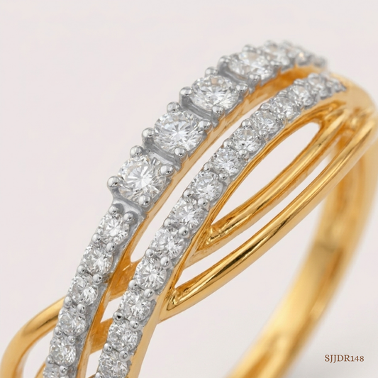 SJJDR148 | Radiant Dual Diamond Designer Ring