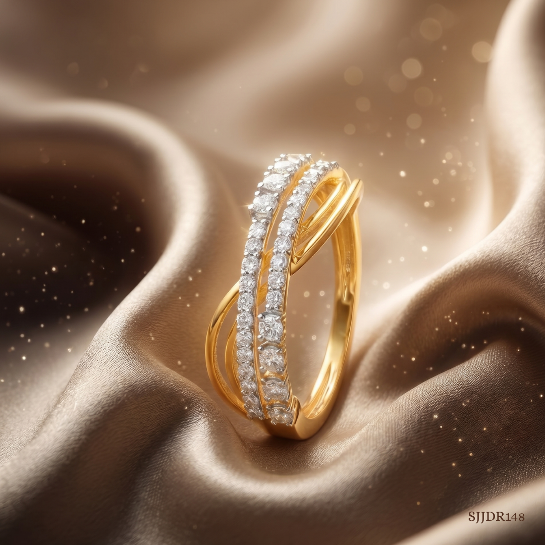 SJJDR148 | Radiant Dual Diamond Designer Ring