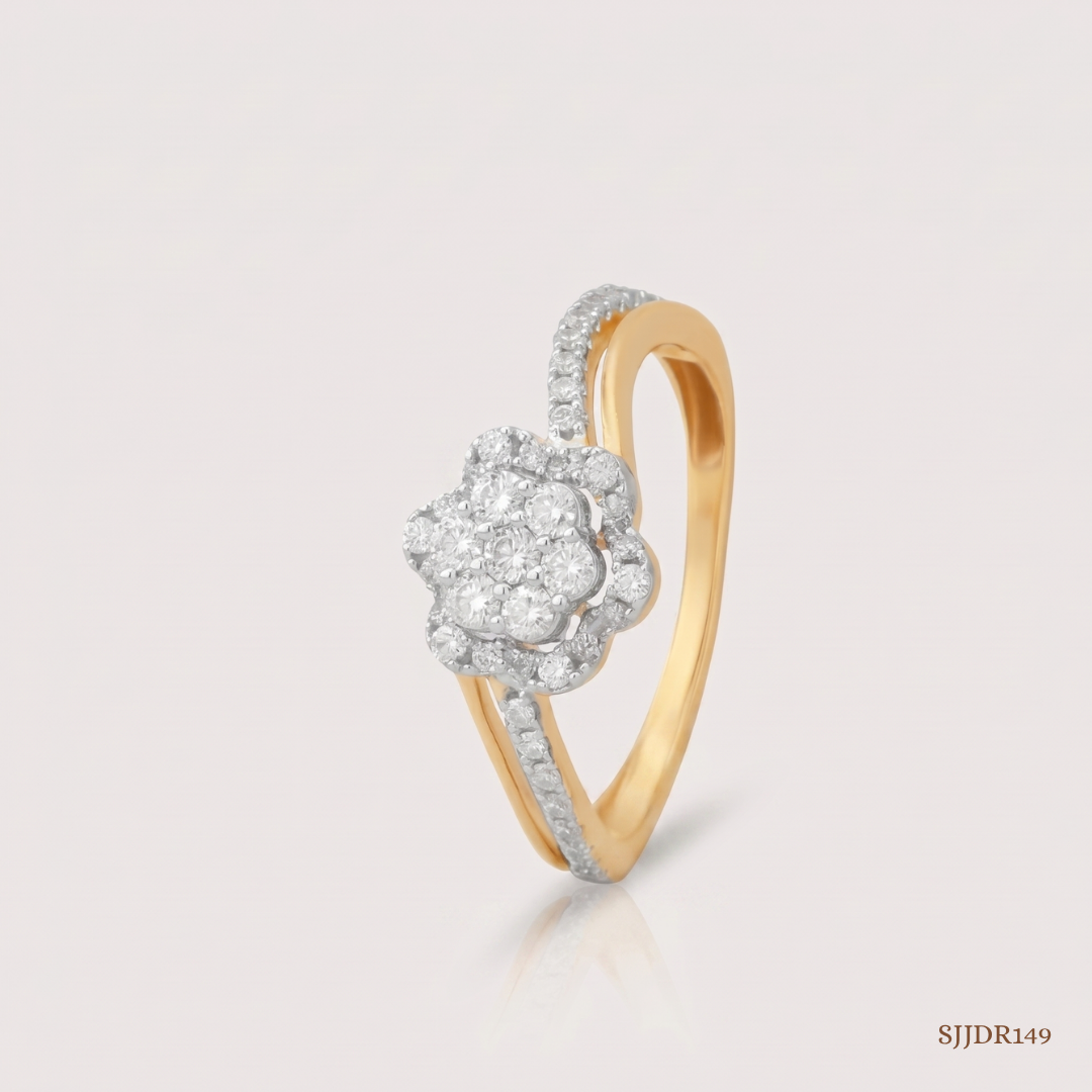 SJJDR149 | Dazzling Blossom Diamond Floral Ring